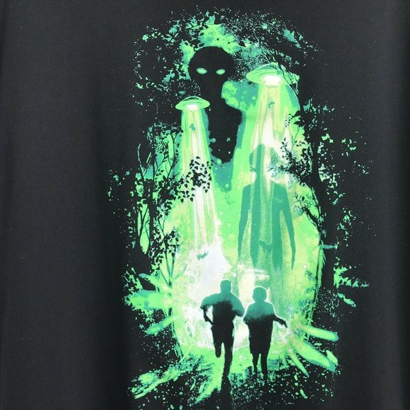 The X Files Graphic Tee Size Large Black Aliens - Picture 2 of 4